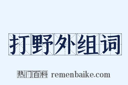 打野外组词是什么意思的图片